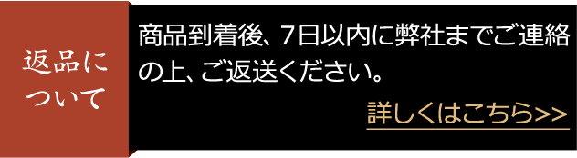 返品について